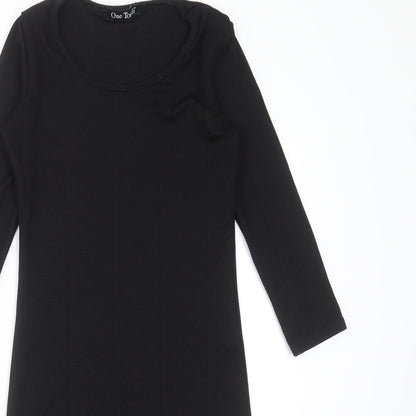 OneTouch Womens Black Striped  Mini  Size 8