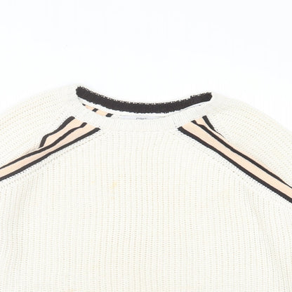 Next Womens Ivory  Knit Pullover Jumper Size L