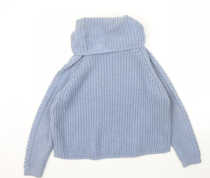 Preloved M&S Womens Blue   Pullover Jumper Size 14 - Back