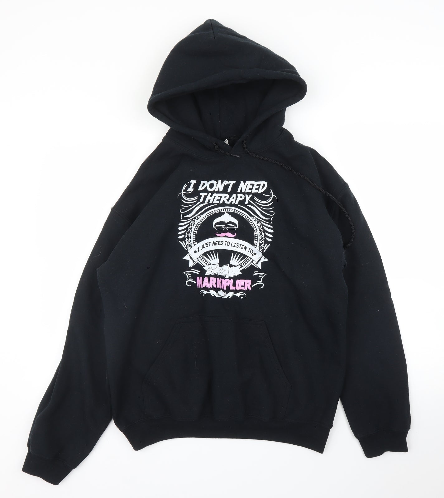 Gildan Mens Black   Pullover Hoodie Size M