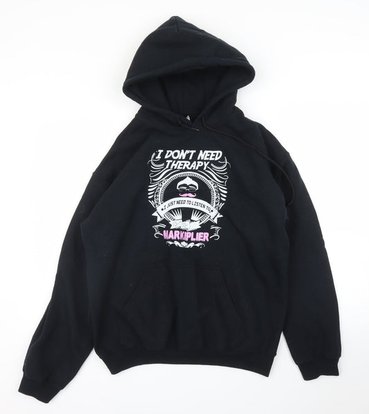 Gildan Mens Black   Pullover Hoodie Size M