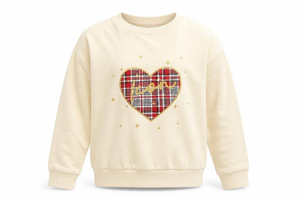 Pep&Co Girls Ivory   Pullover Sweatshirt Size 8 Years