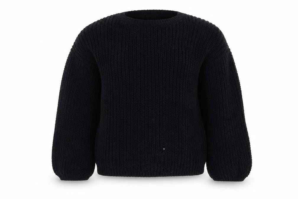 H&M Girls Black  Knit Pullover Jumper Size 7-8 Years