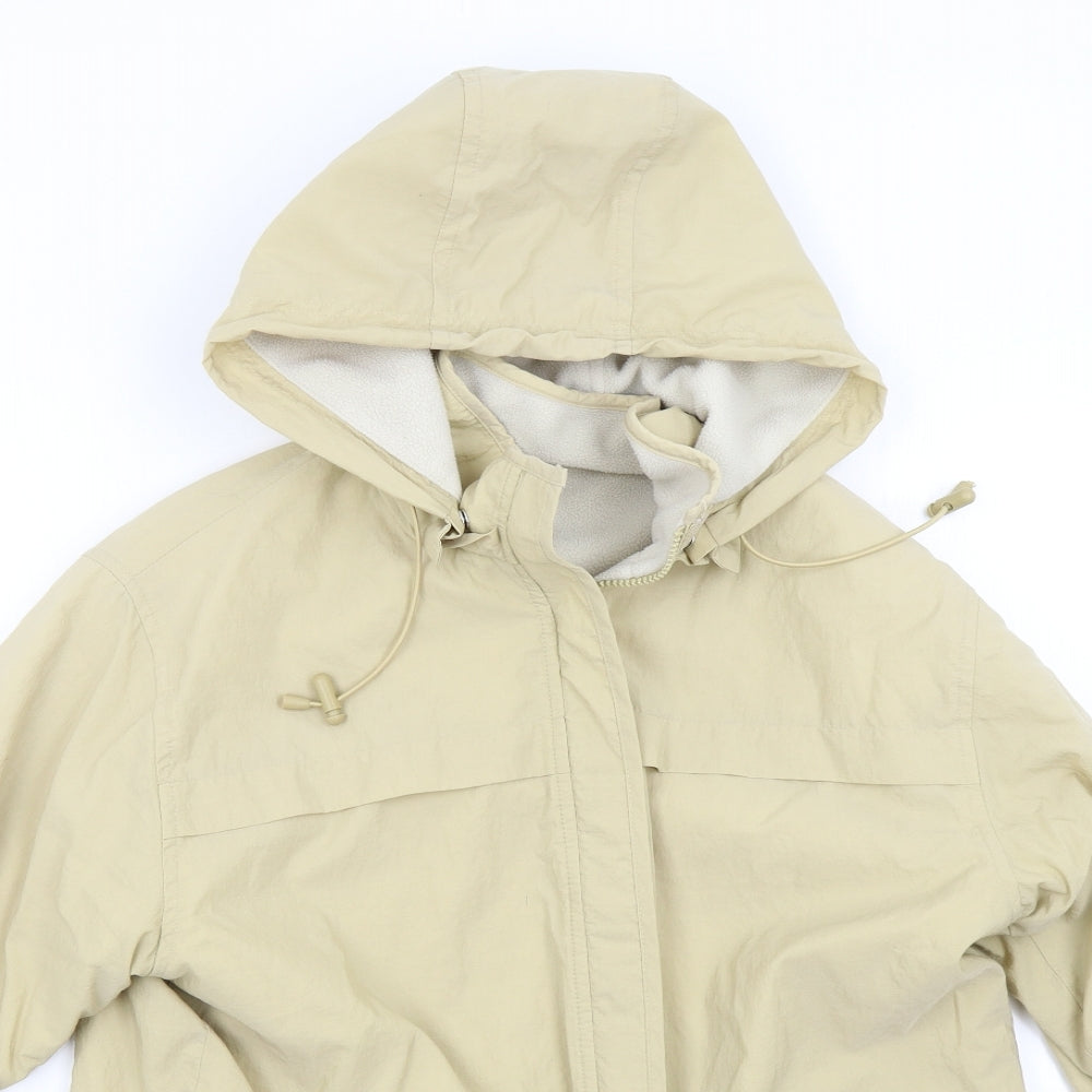 M&S Womens Beige   Overcoat Coat Size 8