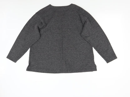 Joie de Vivre Womens Grey  Knit Pullover Jumper Size M