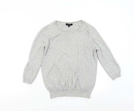 New Look Womens Grey  Knit Pullover Jumper Size 12