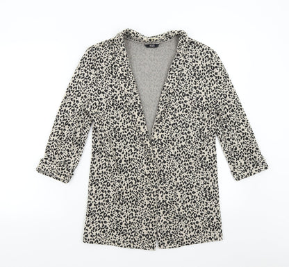 F&F Womens Multicoloured Animal Print  Jacket Blazer Size 6