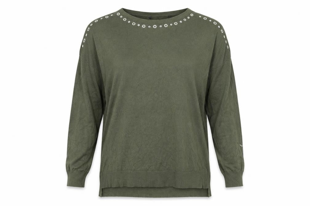 Bonmarché Womens Green Knit Pullover Jumper Size 14