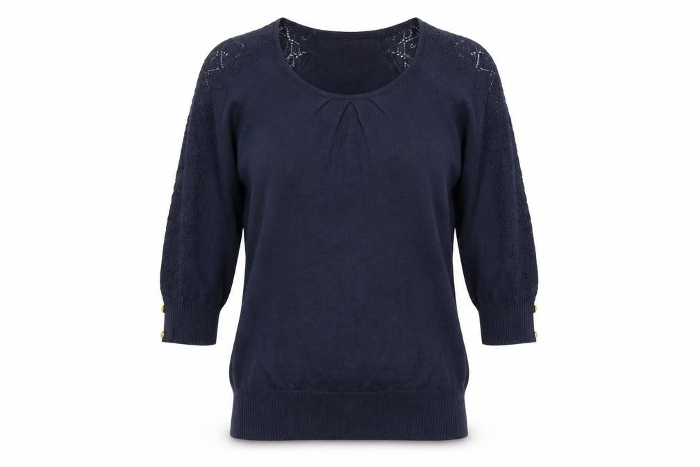 M60 Collection Womens Blue  Knit Pullover Jumper Size M