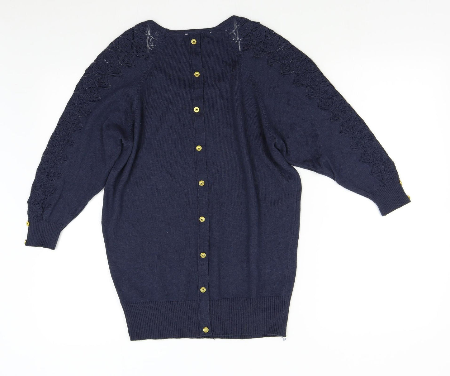 M60 Collection Womens Blue  Knit Pullover Jumper Size M