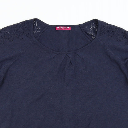 M60 Collection Womens Blue  Knit Pullover Jumper Size M