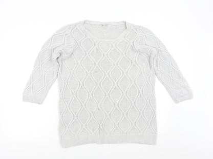BHS Womens Grey  Knit Pullover Jumper Size 16