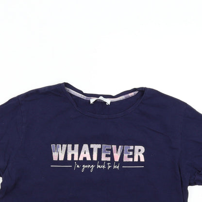 New Look 915 Girls Blue Solid  Top Pyjama Top Size L  - Whatever