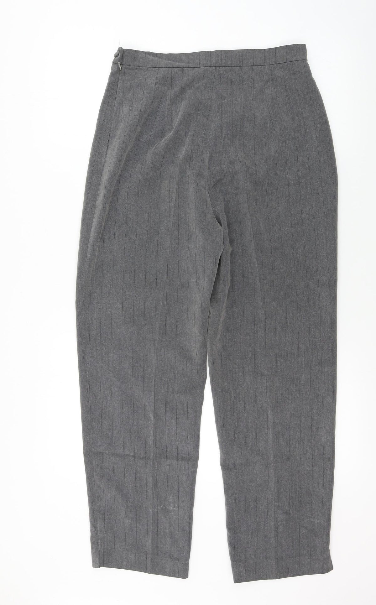 Preworn  Womens Grey Striped  Trousers  Size 12 L26 in