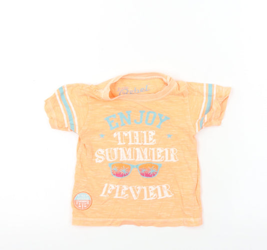 Primark  Boys Orange   Basic T-Shirt Size 2-3 Years