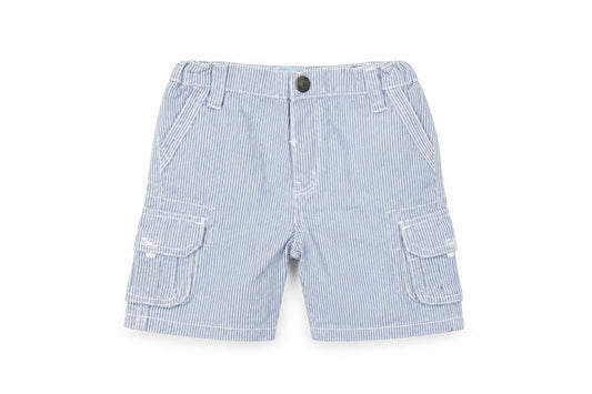 Rebel Boys Blue Striped  Cropped Trousers Size 18-24 Months