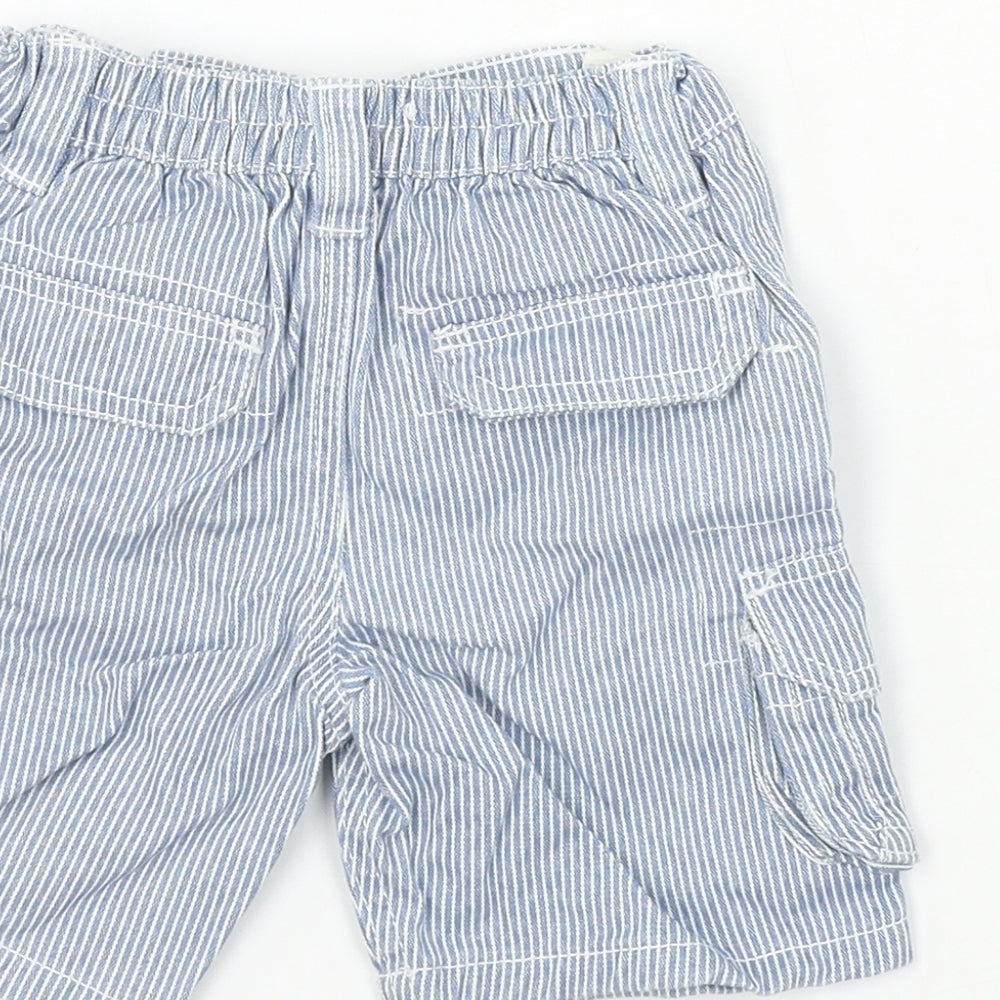 Rebel Boys Blue Striped  Cropped Trousers Size 18-24 Months