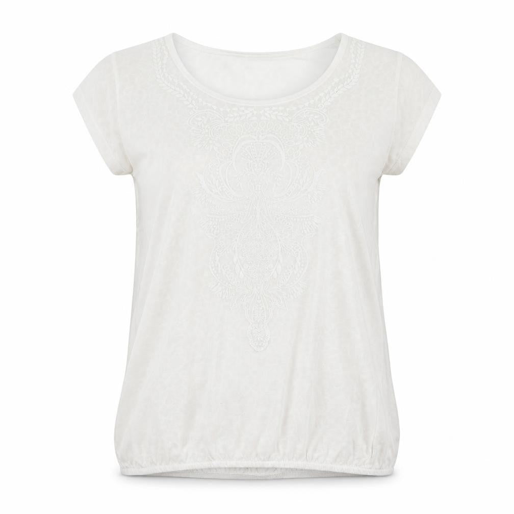 bb collections  Womens White   Basic T-Shirt Size 14