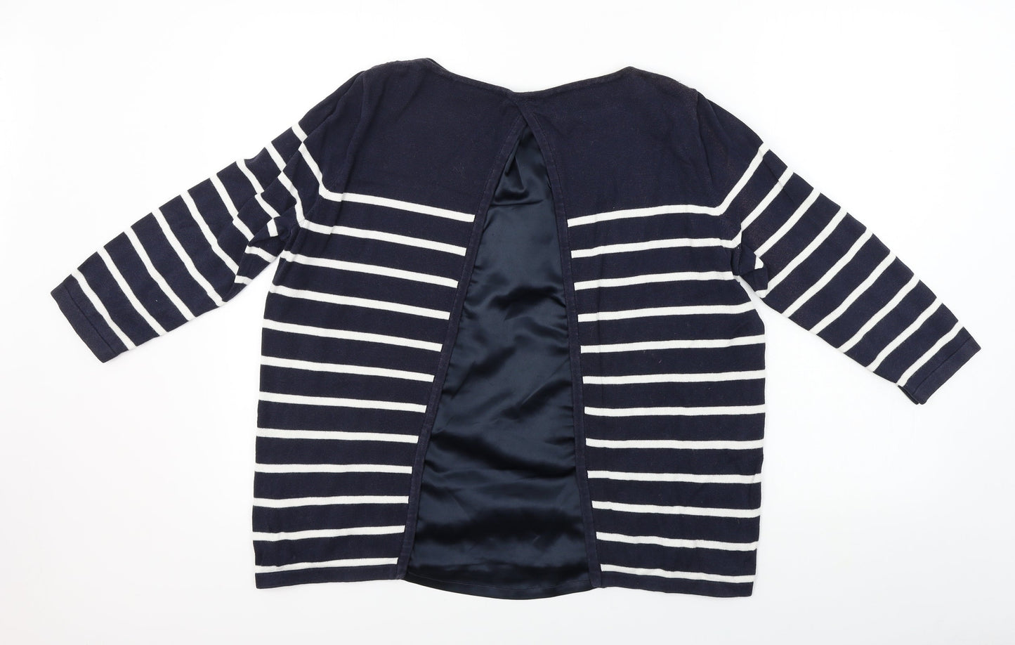 Wallis  Womens Blue Striped  Basic T-Shirt Size M