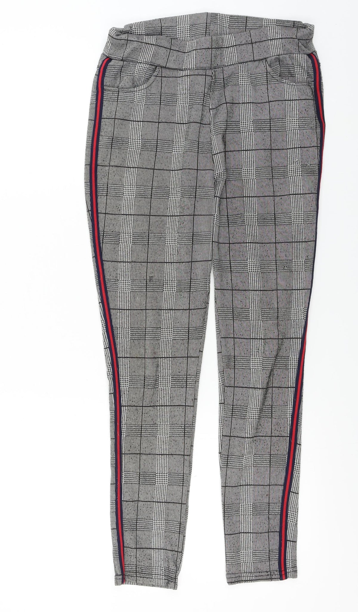 Preworn  Womens Grey Check  Trousers  Size L L23 in
