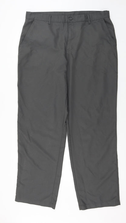 Dunlop  Mens Grey Houndstooth  Trousers  Size L L31 in