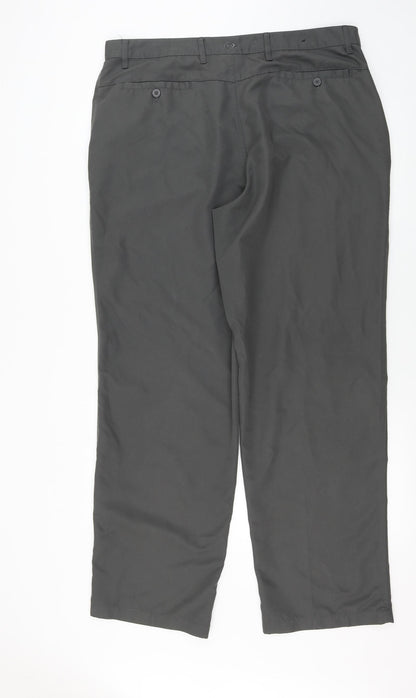 Dunlop  Mens Grey Houndstooth  Trousers  Size L L31 in