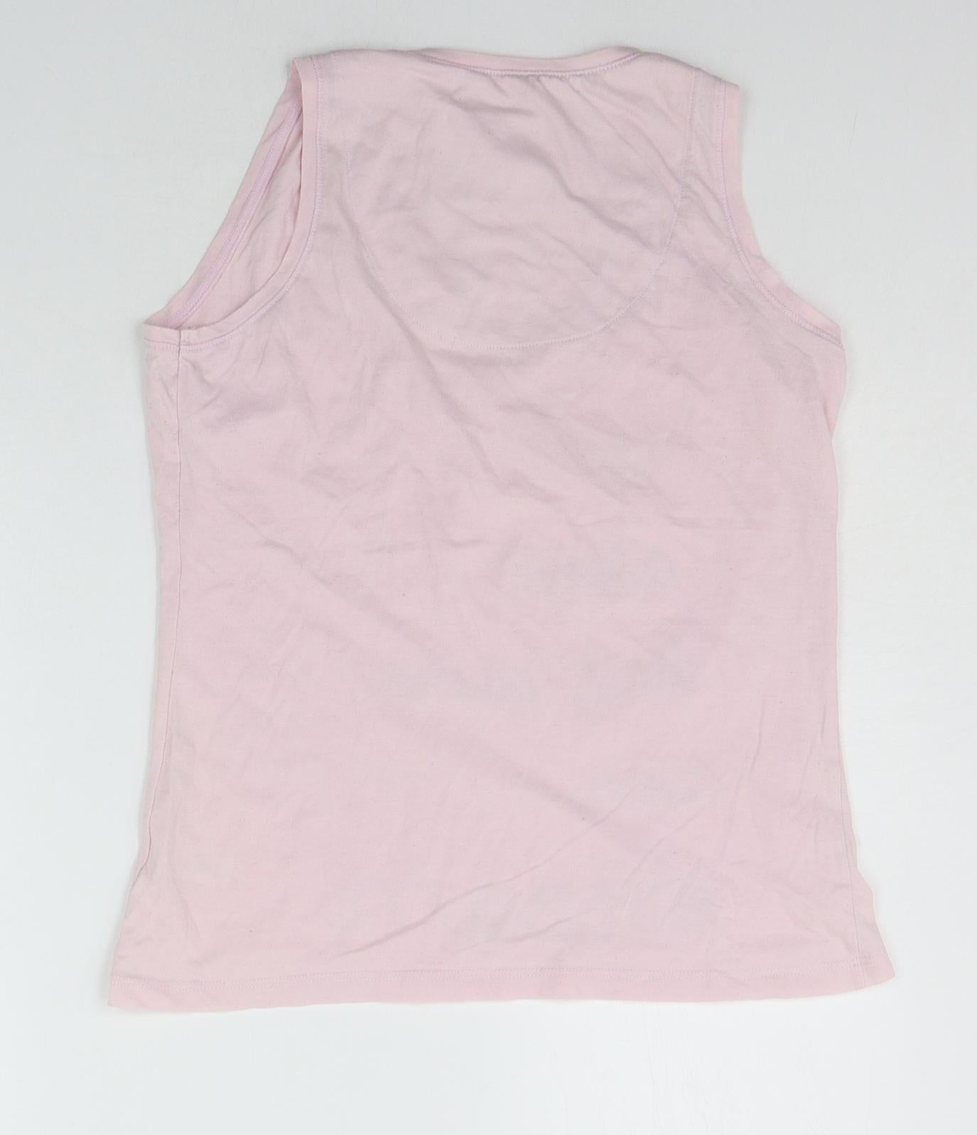 Matalan Womens Pink Solid  Top Pyjama Top Size 12