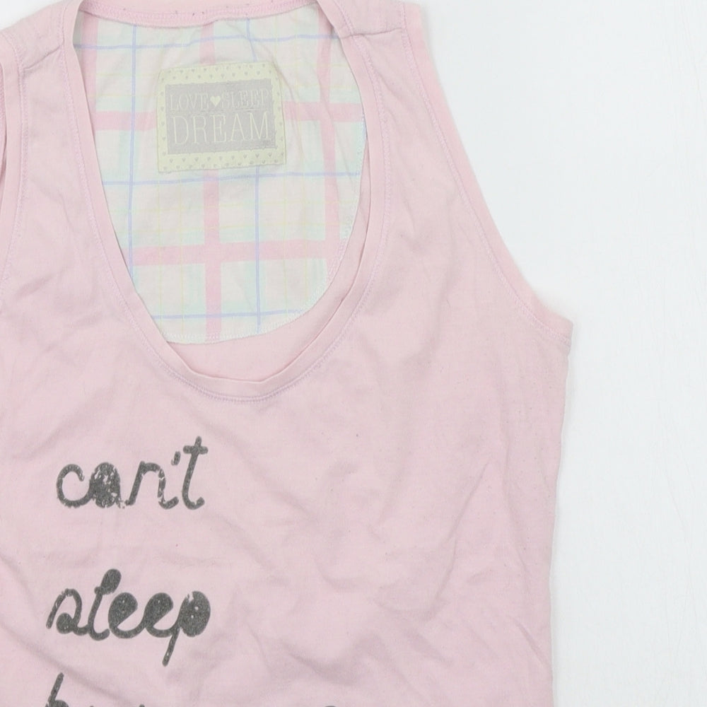 Matalan Womens Pink Solid  Top Pyjama Top Size 12