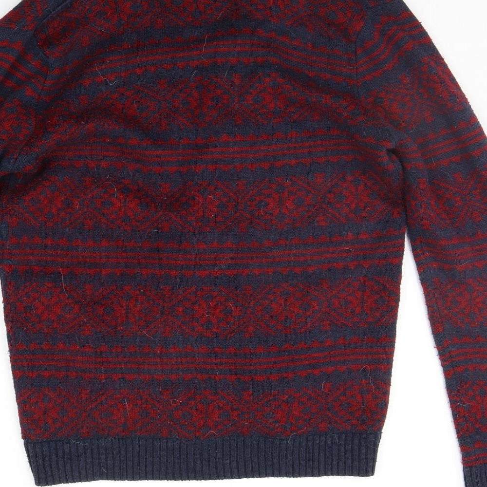 F&F Womens Red Floral  Cardigan Jumper Size S