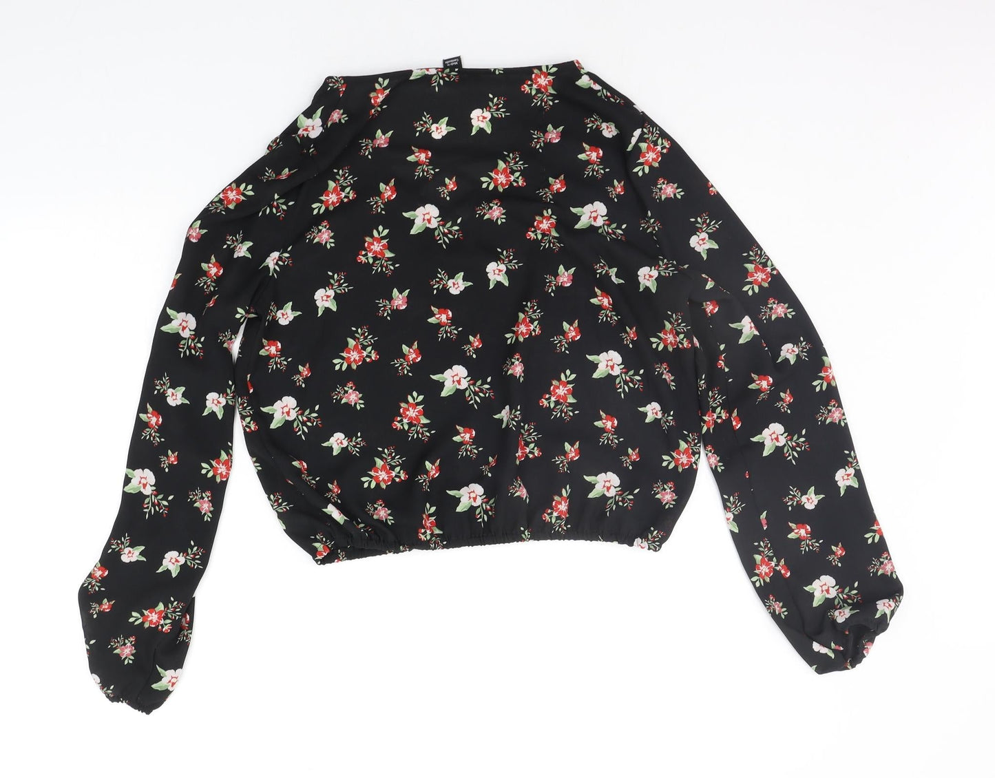 New Look Girls Black Floral  Basic Blouse Size 14 Years