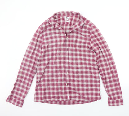 Preloved John Lewis Mens Purple Check   Button-Up Size M - Front
