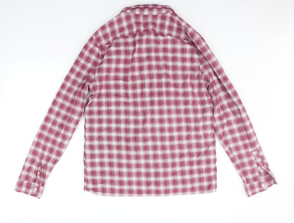 Preloved John Lewis Mens Purple Check   Button-Up Size M - Back
