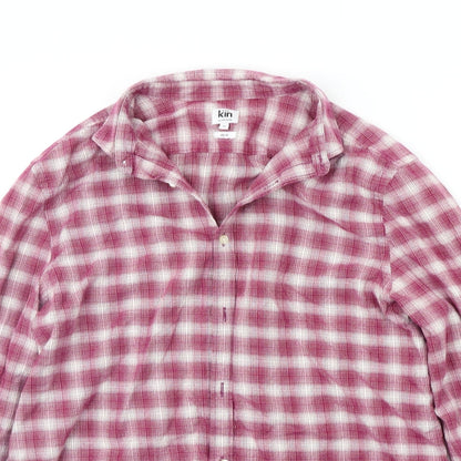 Preloved John Lewis Mens Purple Check   Button-Up Size M - Detail