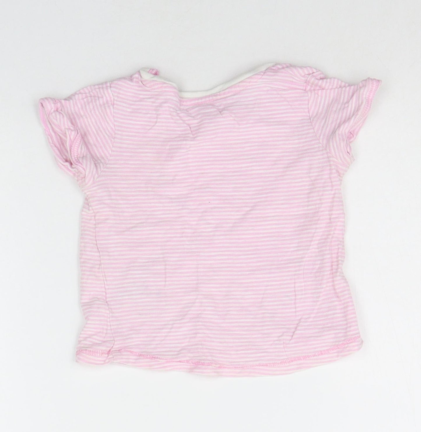 Matalan Baby Pink Striped  Basic T-Shirt Size 9-12 Months
