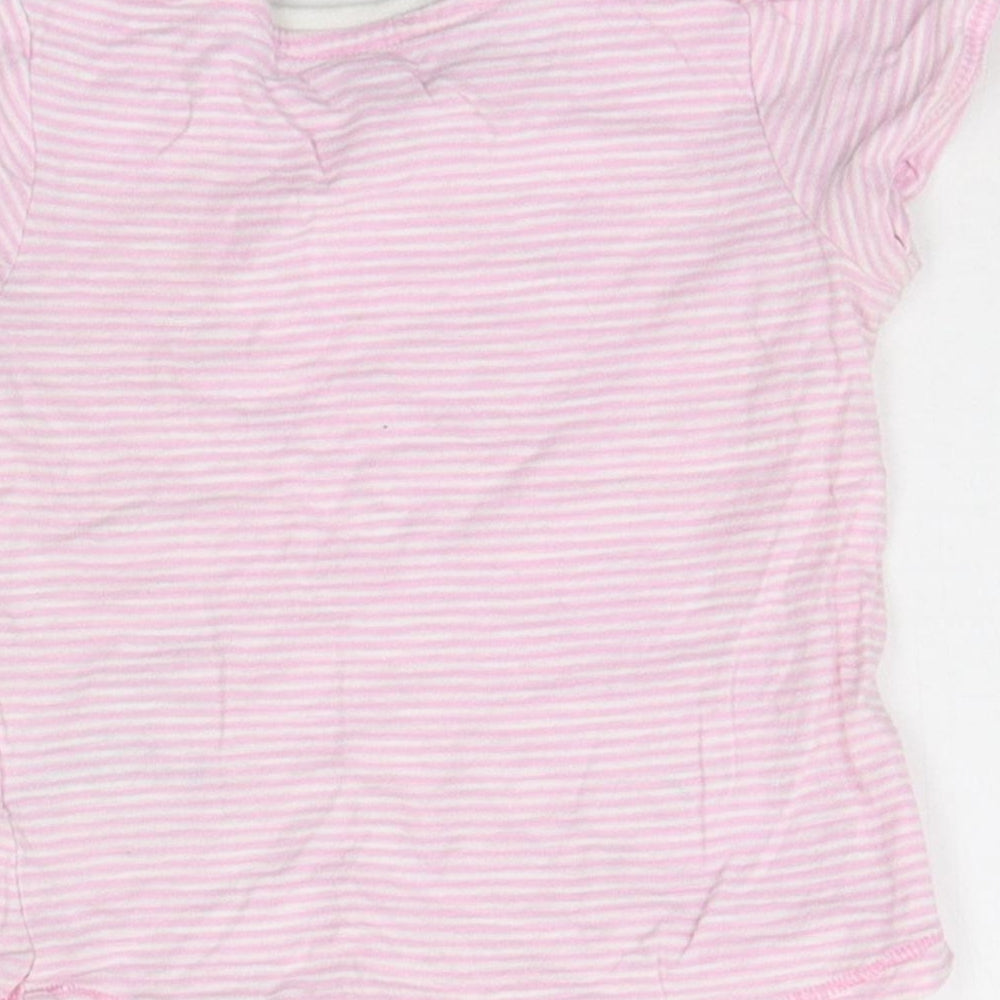 Matalan Baby Pink Striped  Basic T-Shirt Size 9-12 Months