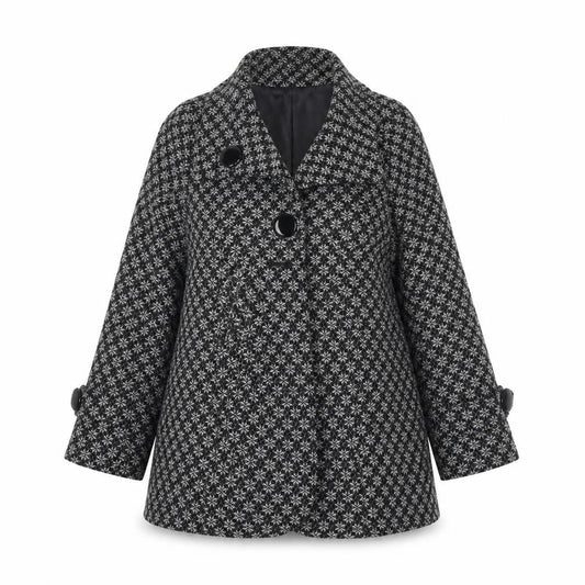 Apricot Womens Grey Floral  Overcoat Coat Size M