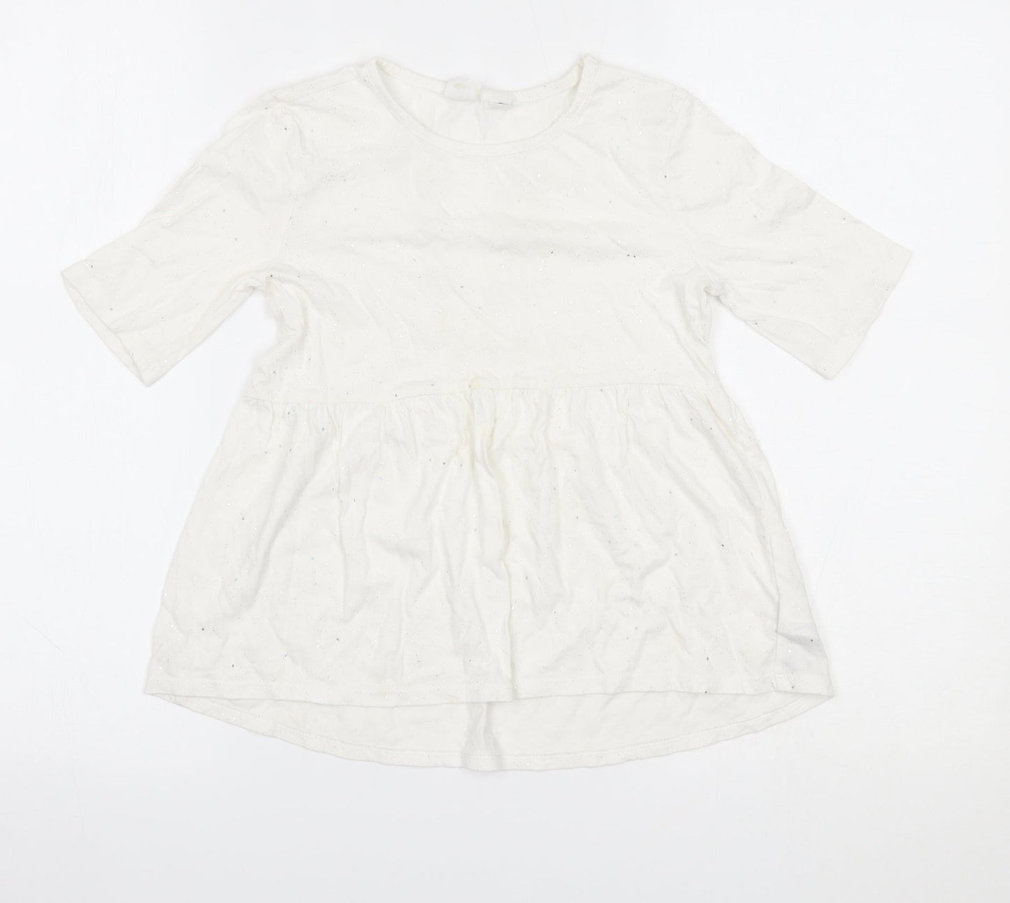Gap Girls White   Basic T-Shirt Size 8 Years