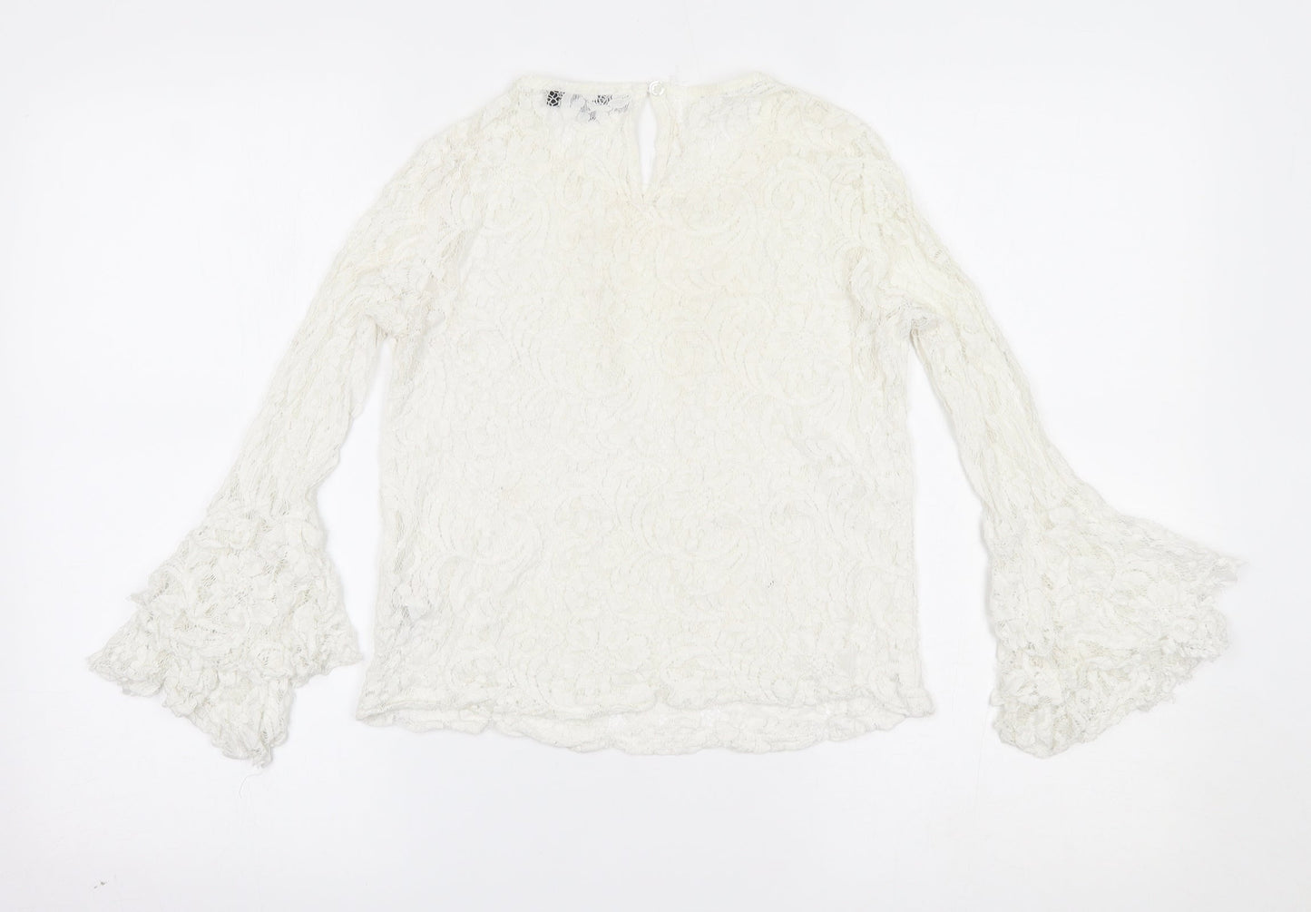CAMEO ROSE Womens White   Basic Blouse Size 8