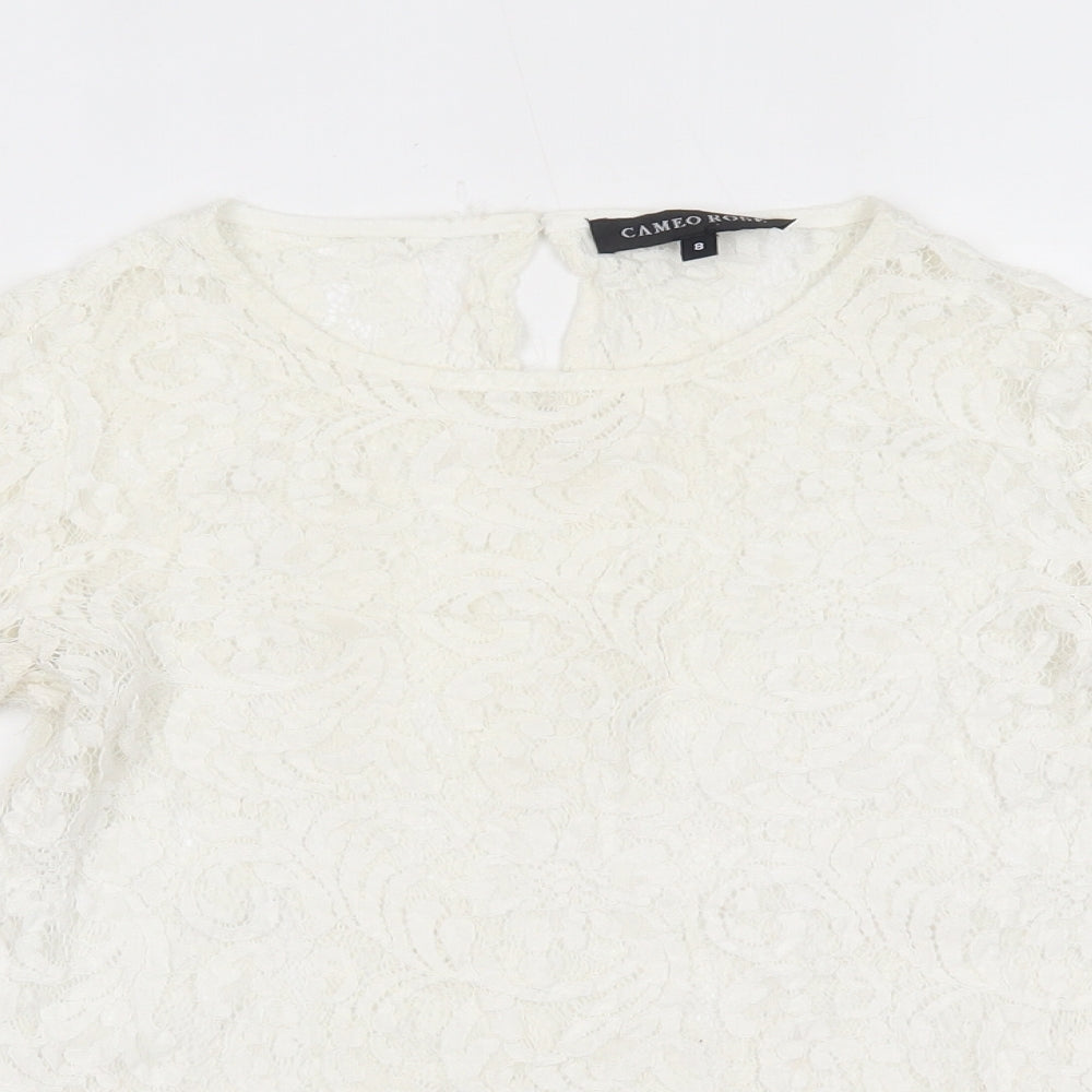 CAMEO ROSE Womens White   Basic Blouse Size 8
