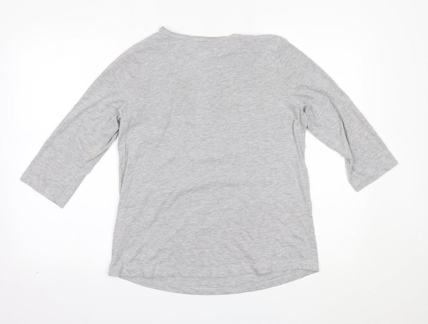 Pretty Secrets Womens Grey Solid  Top Pyjama Top Size 10  - christmas