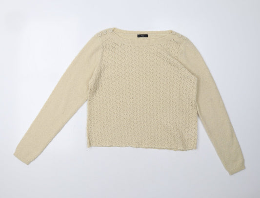 M&Co Womens Beige   Pullover Sweatshirt Size 12