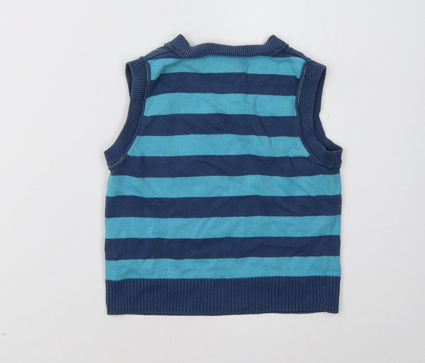 NEXT Girls Blue Striped  Pullover Sweatshirt Size 3 Years
