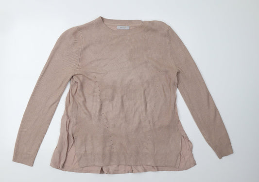Marks and Spencer Womens Beige   Pullover Sweatshirt Size 12