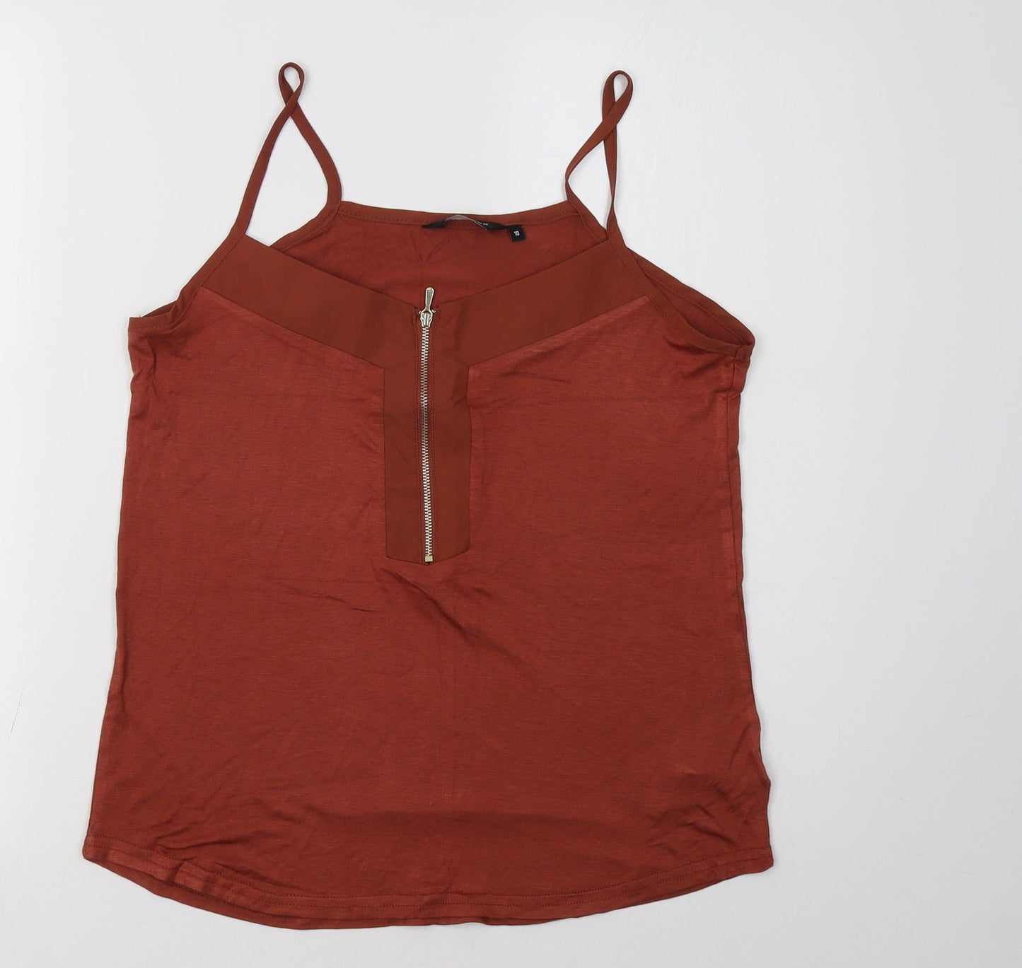 New Look Womens Orange   Basic Tank Size 10