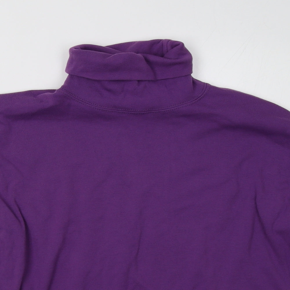 janique Womens Purple   Pullover Sweatshirt Size XL