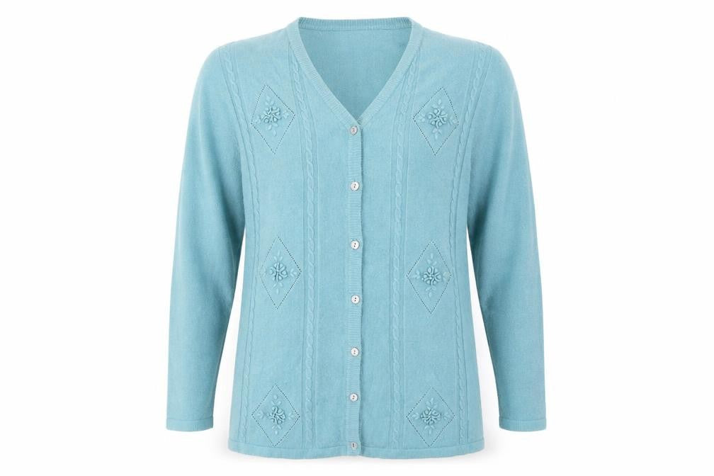 Casamia Womens Blue Cardigan Jumper One Size
