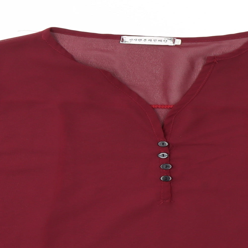 Preworn Womens Red   Basic Blouse Size 2XL