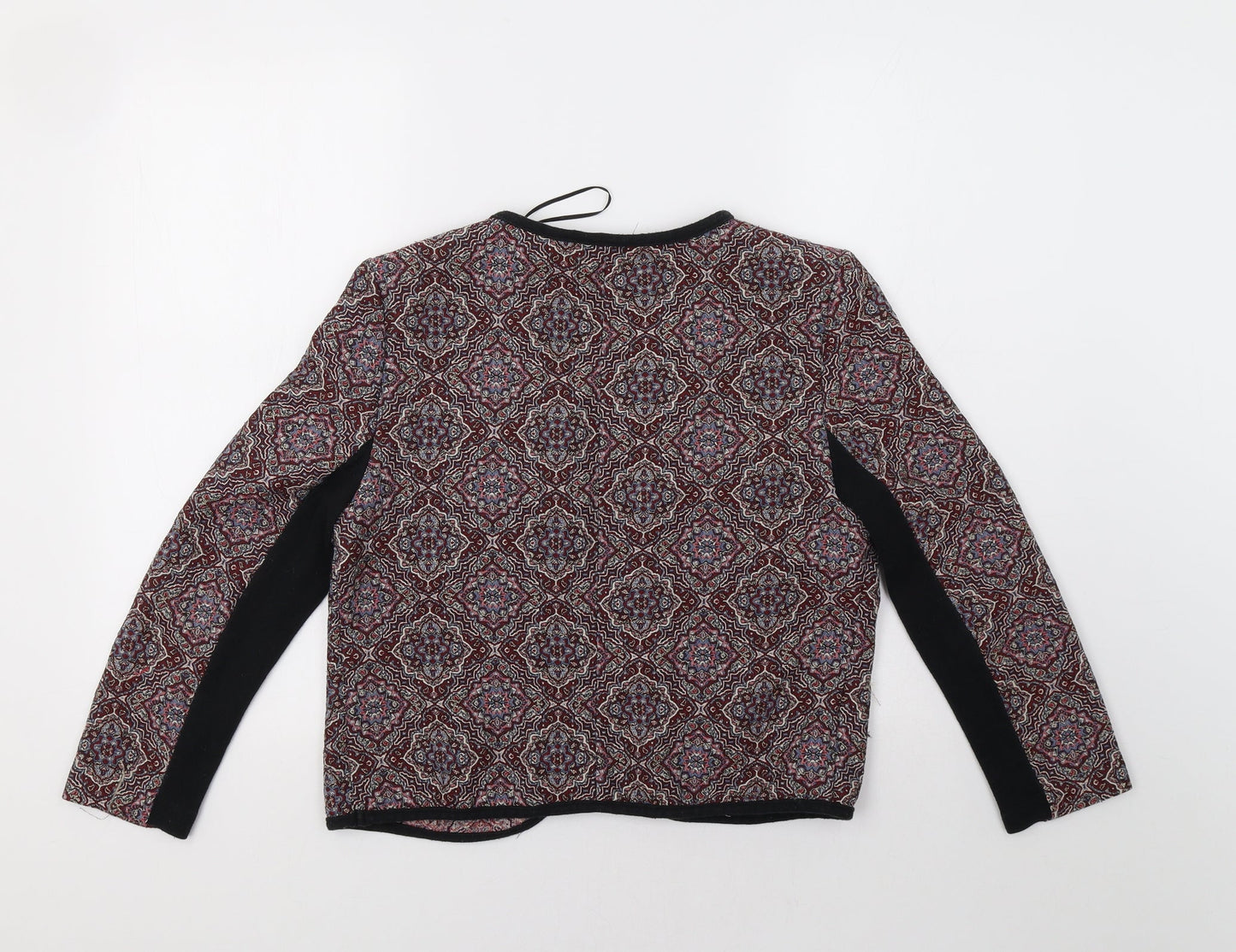 New Look Womens Red Paisley  Jacket Blazer Size 12