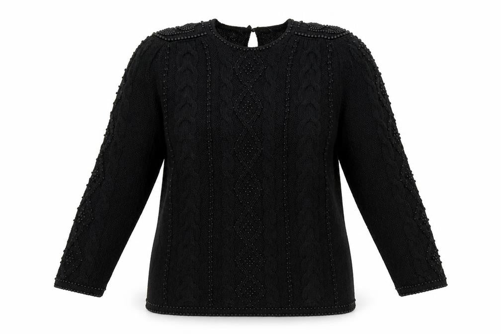 Magnolia Womens Black   Pullover Jumper Size L