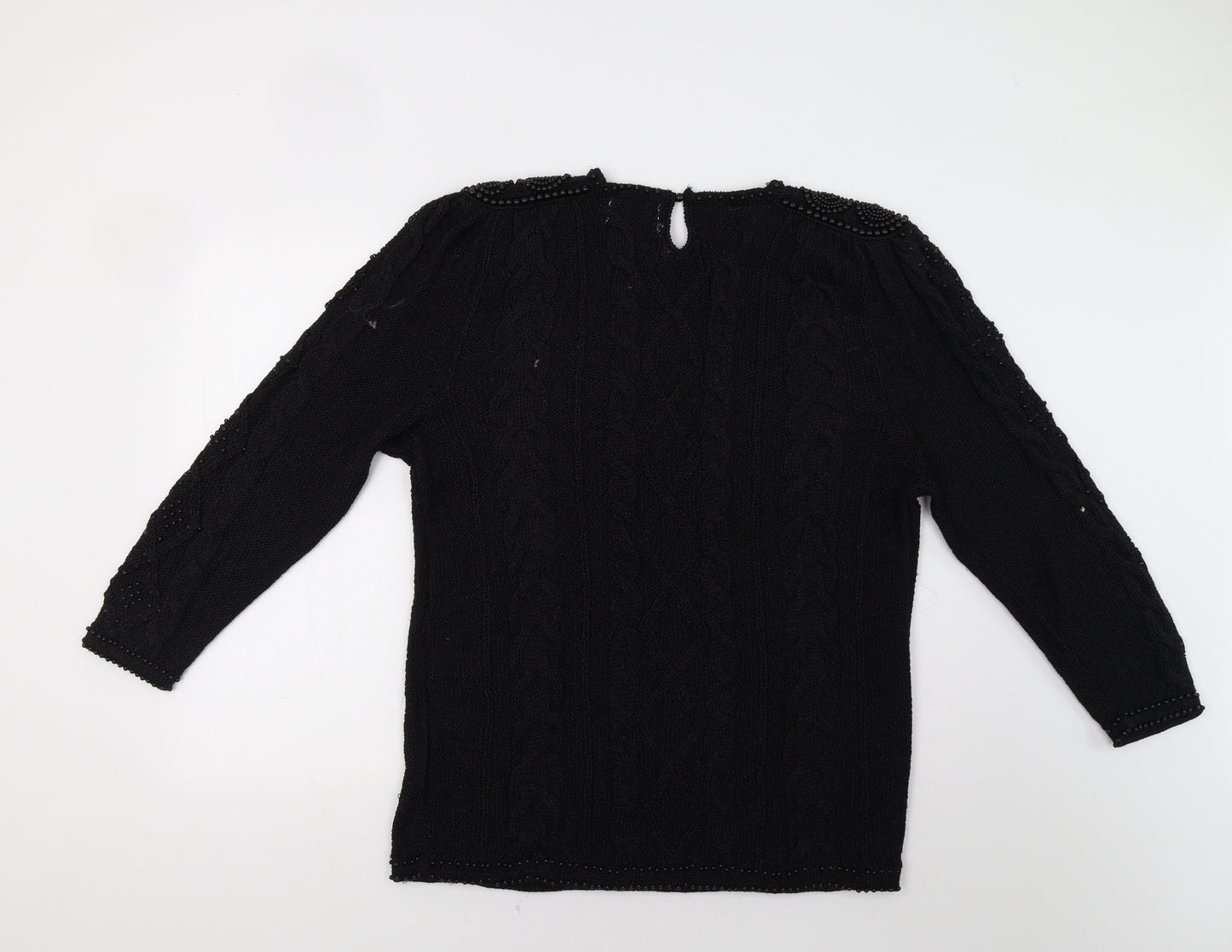 Magnolia Womens Black   Pullover Jumper Size L